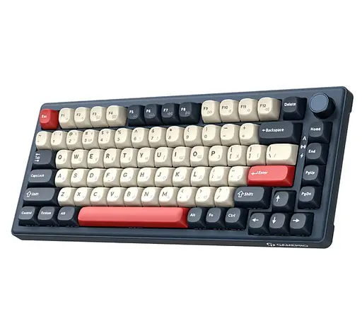 Клавиатура игровая механическая GamePro MK-266-BL Asgard Yord Keychron Super Red Switch Bluetooth 5.2/2.4 ГГц/USB Blue - фото 2