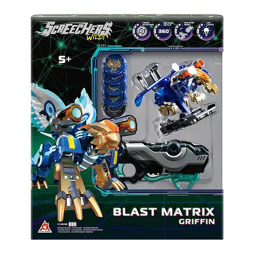 Ігровий набір Screechers Wild! S5 L2 Гріфін запускач-бластер та машинка-трансформер (EU686121) - фото 2