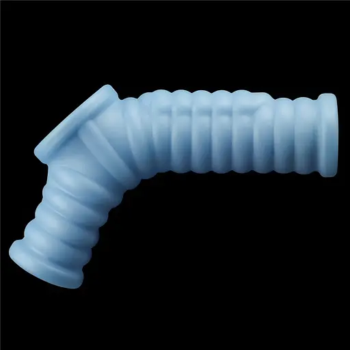 Насадка на пенис с вибрацией Lovetoy Knights Ring Vibrating Wave With Scrotum Sleeve 14.4 см голубой - фото 2