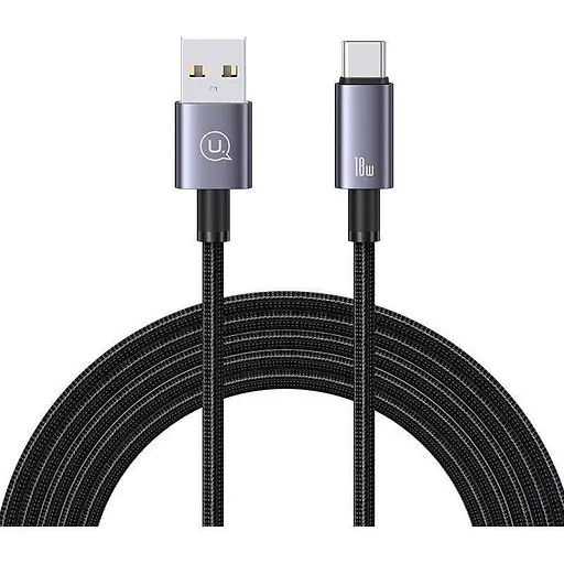 Кабель Usams US-SJ666 USB-A to USB-C 18W 2m Tarnish (SJ666USB01) [138988] - фото 2