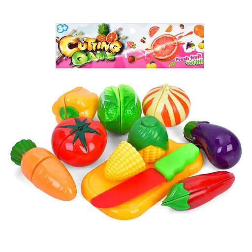 Продукти на липучці, овочі, дошка, ніж, 19x24x6 см