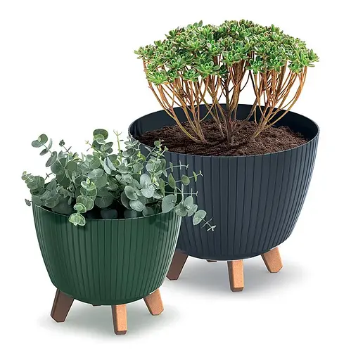 Горшок для растений Prosperplast Lamia Dlal240-2411U, зеленый - фото 6