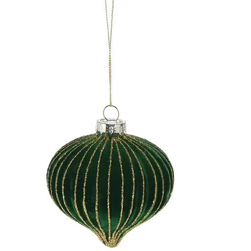 Ялинкова іграшка Chomik Дзиґа велюр 8 см зелена (5900779882027_3)