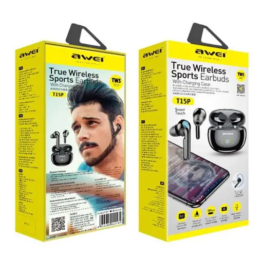 Навушники Bluetooth Awei T15P TWS IPX5 | BT5.1, 45/390mAh, 7Hours | black - фото 5