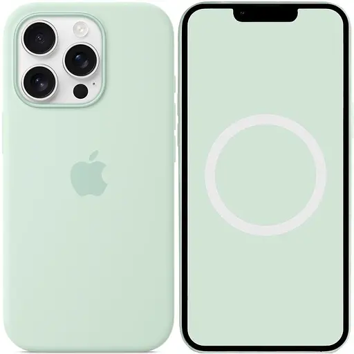 Чохол Epik Silicone case AAA with Magsafe and Animation button для Apple iPhone 16 Pro 6.3 Aquamarine - фото 3