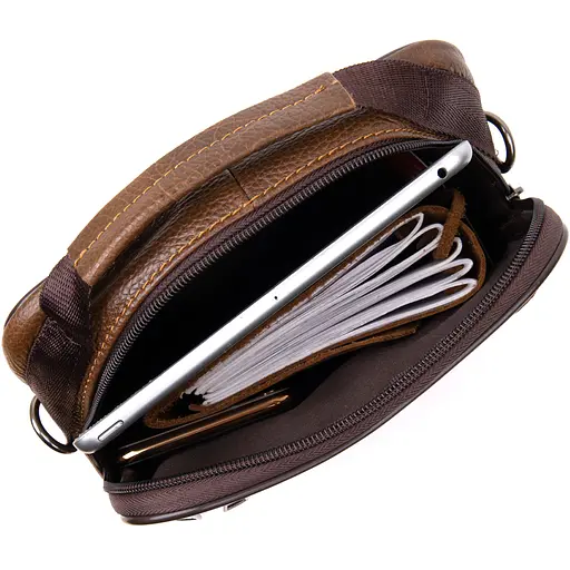 Чоловік шкіряний месенджер Vintage 20х25х5 см sum0013952 - фото 4