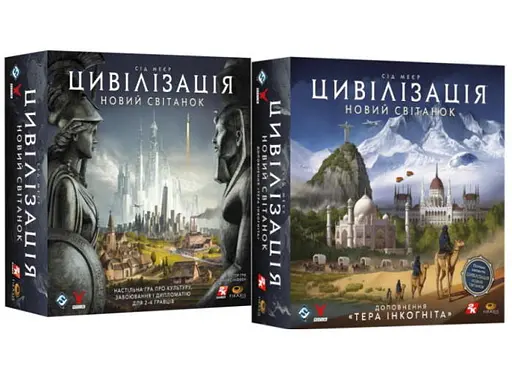 Настольная игра Geekach Games Цивилизация. Новый рассвет с дополнением Терра инкогнита (укр.) (GKCH194cv+1)