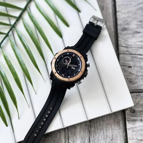 Наручний годинник чоловічий 6012 Black-Cuprum Sanda acs0030971 - фото 3