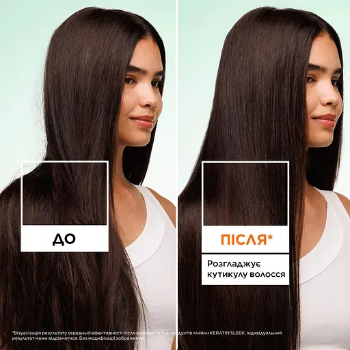 Маска для пухнастого та сухого волосся Garnier Fructis Keratin Sleek для розгладження та надання блиску 370 мл - фото 6