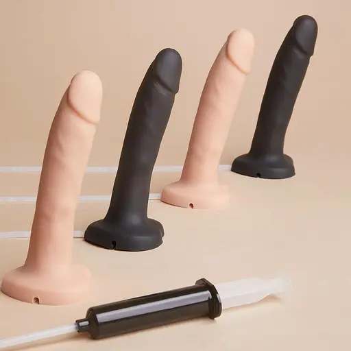 Кончающий фаллоимитатор Strap-On-Me SQUIRTING CUM DILDO REALISTIC Black XL - фото 6