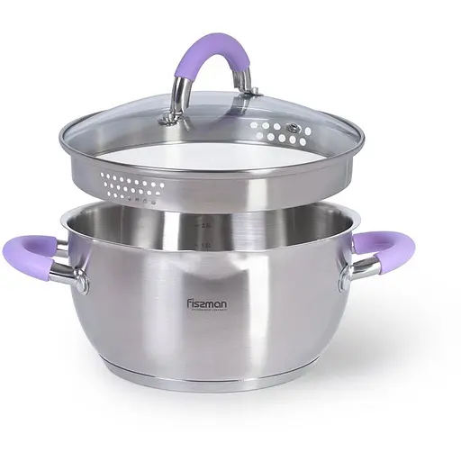 Кастрюля Fissman Annette со стеклянной крышкой 4.7 л (5482) - фото 2
