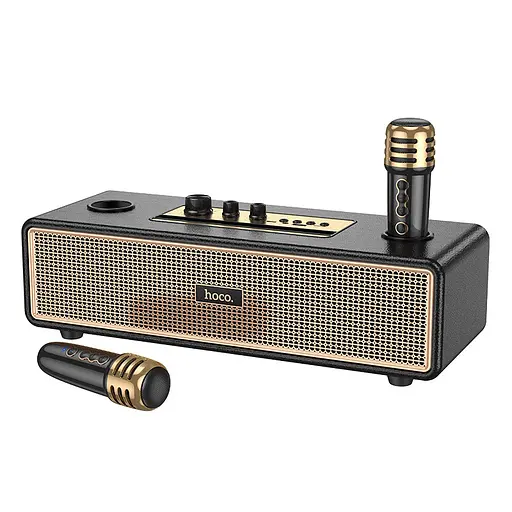 Bluetooth Колонка Hoco BS63 Graceful + два мікрофона Black