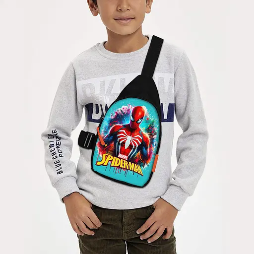 Сумка через плече дитяча Людина-павук 29х17 см сумка слінг для хлопчика (02274)
