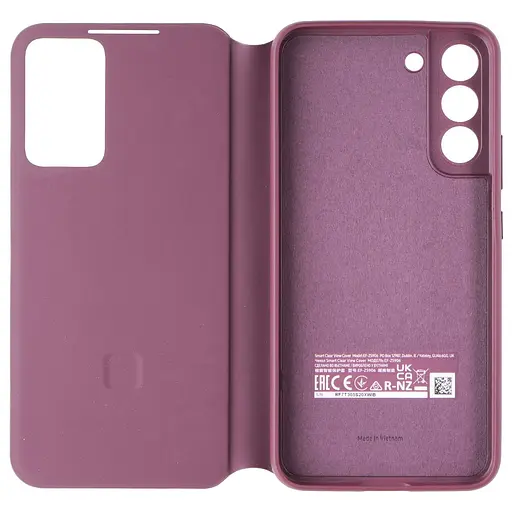 Оригинальный чехол-книжка Samsung Smart Clear View Cover для Galaxy S22 Plus (6.6") Burgundy EF-ZS906CEEGRU - фото 5