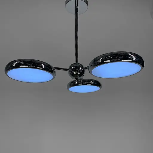 Люстра дизайнерская на 3 световых блока Line.F S 011/3 CR - фото 2