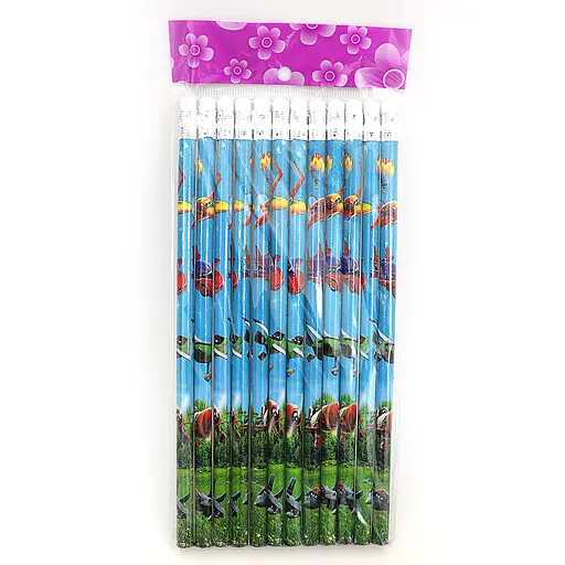 Карандаш AP, HB, с ластиком, 2.0 мм, 12 шт.