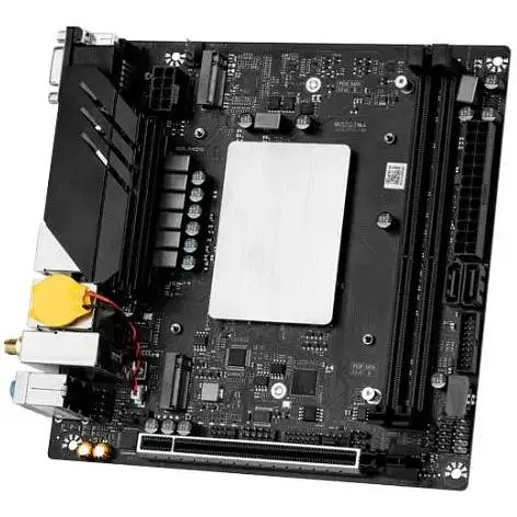 Материнская плата Maxsun с процессором MoDT 12450H ITX WIFI, i5-12450H (4P(HT) 3.3-4.4Ghz+4E), Int.Video(CPU), 4xSATA3, 1xPCI-E 8x 4.0, 2xM. 2 4.0, 1xM.2 3.0, Intel AC9560, RTL8125B+RTL8111H, VGA/DP/2xHDMI, mini-ITX - фото 3