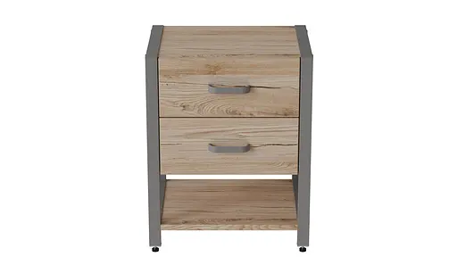 Тумба универсальная Ferrum-decor Вивьен 2/1 50x41x40 черный ДСП Дуб Сан-Марино 16мм (FRD-104172) - фото 7