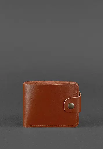 Шкіряне портмоне 4.3 світло-коричневе - фото 2