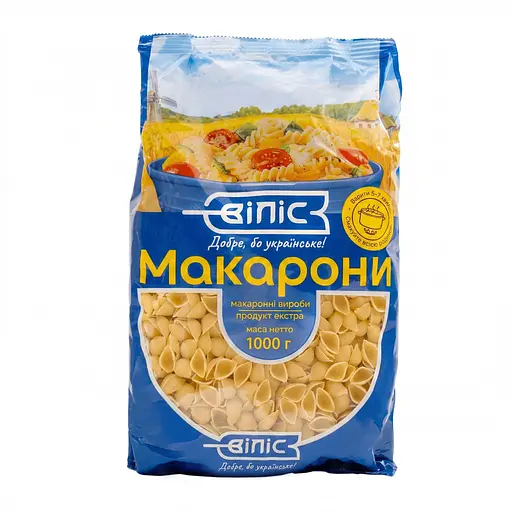 Макаронні вироби Віліс Мушлі 1 кг - фото 1