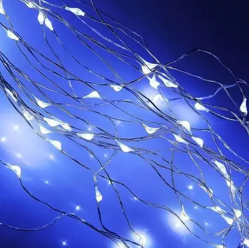 Новогодняя конусная гирлянда 2 м 10 нитей LED 200 лампочек Синий - фото 4