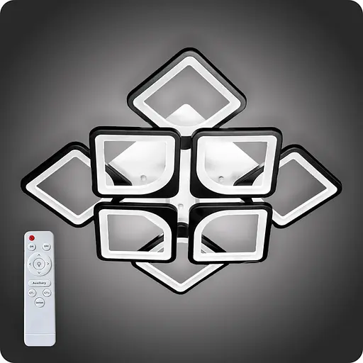 Люстра світлодіодна 517 Dlight з пультом 115Вт Чорний (02031) - фото 1