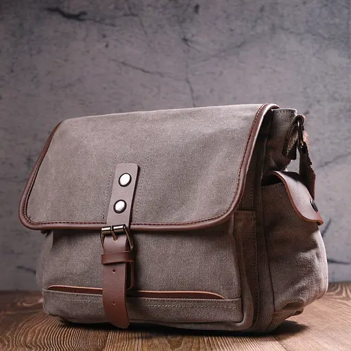 Практична горизонтальна чоловіча сумка із текстилю 17х24х13 см Vintage 17х24х13 см sum0021439 - фото 8