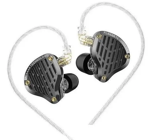 Наушники Knowledge Zenith проводные PR3 Planar Diaphragm с микрофоном гарнитура черные - фото 2