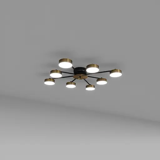 Стельовий світильник SV0058-8 BK+GD 4000К - фото 1