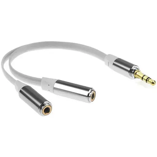 Аудиоразветвитель 3.5 мм папа 2 x 3.5 мм мама 2 in 1 AUX разветвитель