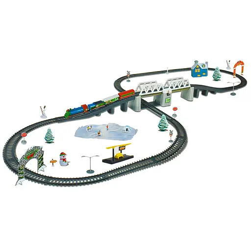 Новогодняя детская железная дорога Baby Toys Power Train на 42 детали (21812) - фото 2