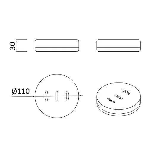 Мыльница отдельностоящая RJ Warsaw нержавеющая сталь RJAC022-05NI, Нержавеющая сталь - фото 2
