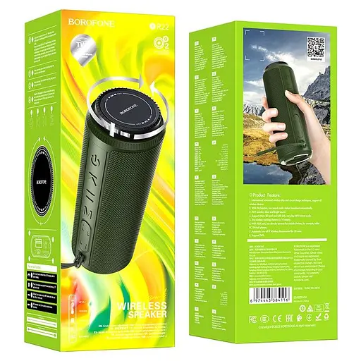Колонка портативна Borofone BR22 sports wireless speaker зелений - фото 3