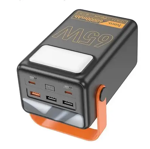 Універсальна зарядна батарея Hoco J110A 60000mAh Powerful PD65 LCD (Чорний) - фото 7