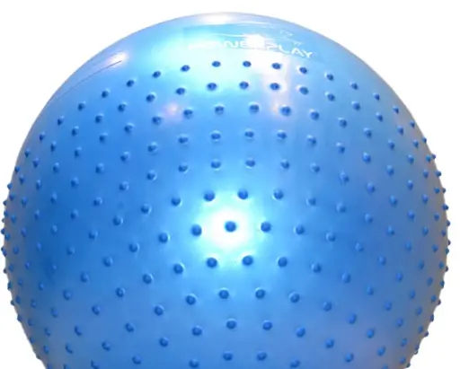 М'яч для фітнесу (фітбол) напівмасажний PowerPlay 4003 Ø65 cm Gymball Синій + помпа (PP_4003_65_Blue) - фото 7