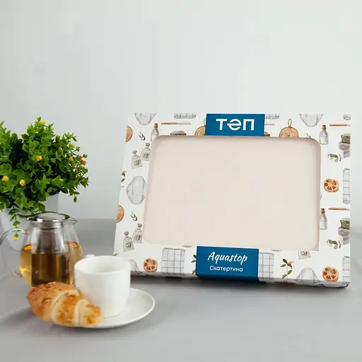 Скатерть ТЕП Aquastop водоотталкивающая Snowy 150x150 см (С-04222_30307) - фото 6