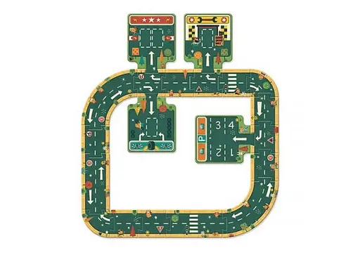 Настольная игра Djeco Пазл Автотраcса, 21 эл. (гигант) (Pop to Play Puzzle: Roads) (DJ07162) - фото 9