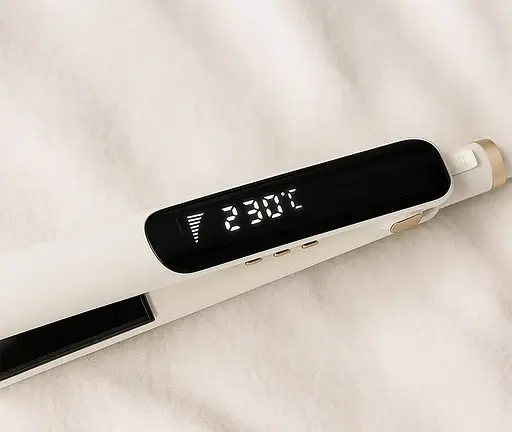 Випрямляч для волосся LumaBella LB-65007 з керамічними пластинами та регулюванням температури Білий - фото 5