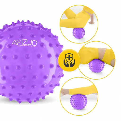 М'яч для пілатесу, йоги, реабілітації 4FIZJO 20 см (масажний) Violet (P-5905973406086) - фото 3
