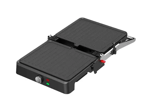 Прижимной контактный гриль Grunhelm G1009 домашний с антипригарным покрытием 2200Вт Черный - фото 2