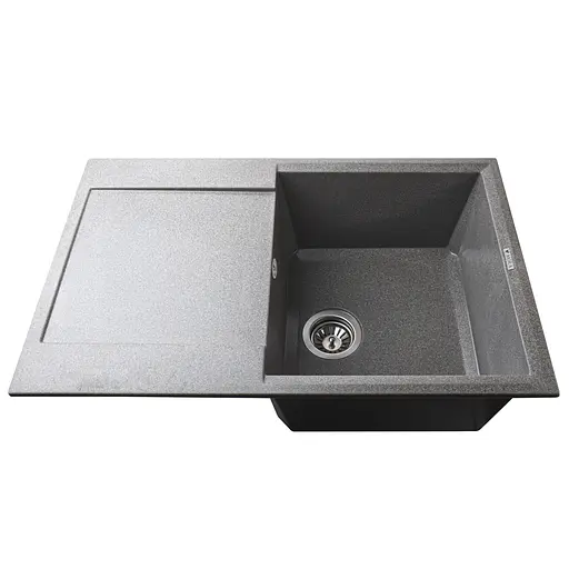Гранітна мийка Mira KONIA сірий 790х500 мм для кухні стійка до подряпин безпечна для продуктів - фото 2