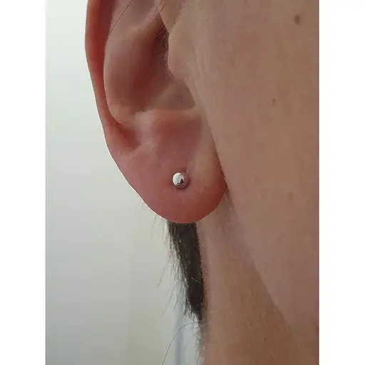 Золотая моносерьга-пуссета Платон Шарик. 3С194/00Б - фото 2