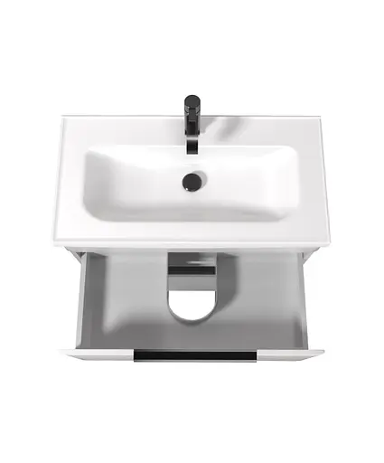 Тумба Мойдодир Iris 80-А з умивальником Fenova 80 підвісна Білий - фото 5