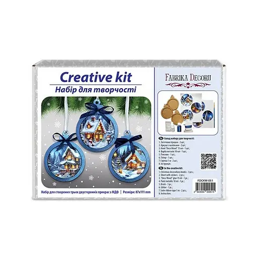 Творческий набор для создания 3-х елочных украшений "Fairytale Christmas" FDCKW-051 - фото 2