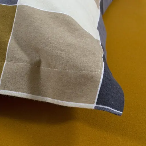 Постільна білизна Lotus Home Фланель - Lucca гірчичний євро (svt-2000022349109) - фото 4