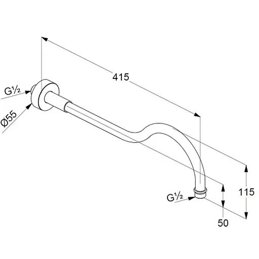 Кронштейн для верхнього душу Kludi Adlon 2751405 - фото 2