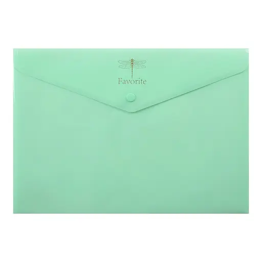 Папка-конверт на кнопці FAVOURITE BM.3953-38 BUROMAX, PASTEL, A4, м'ятна (4823078912886) - фото 1