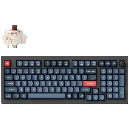 Клавіатура Keychron V5 Max Gateron Jupiter Brown Hot-Swap EN/UKR RGB Black (V5M-D3-UA) - фото 1