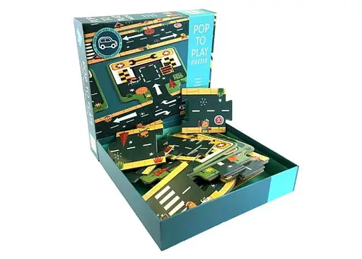 Настольная игра Djeco Пазл Автотраcса, 21 эл. (гигант) (Pop to Play Puzzle: Roads) (DJ07162) - фото 6