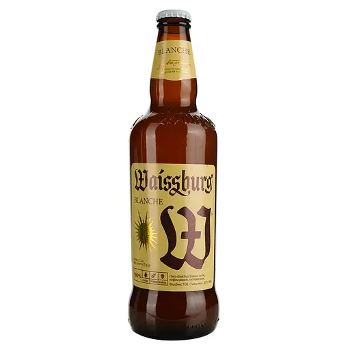 Пиво Waissburg Біле нефільтроване, 4,7%, 0,5 л (745073)